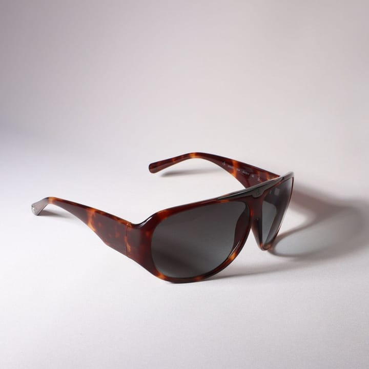 Example photo: Tortoiseshell sunglasses on a plain white surface