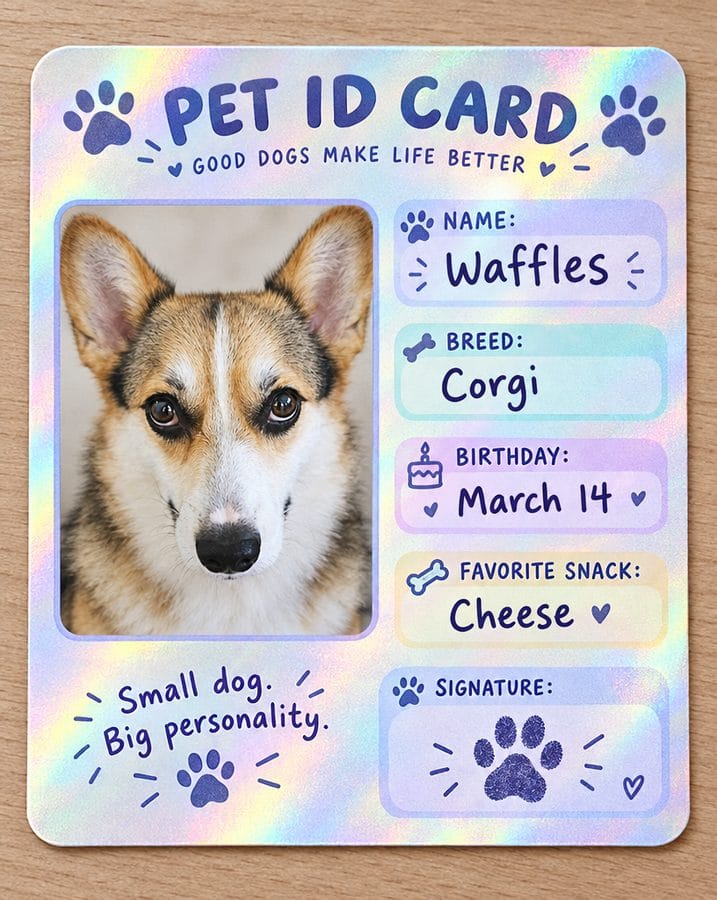 Pet ID Card result made with AnyPic